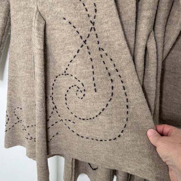 Rosie Neira wool tie front long cardigan - Picture 5 of 12